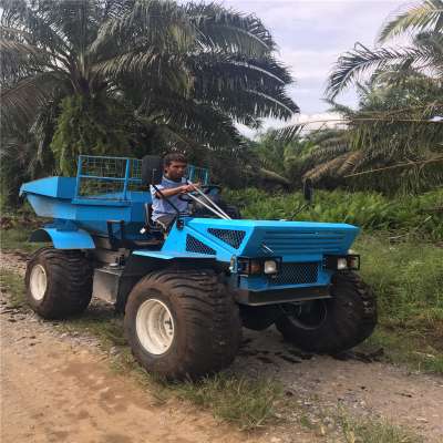 Hot selling Mini 4WD Palm Garden Agriculture Dumper Tractor